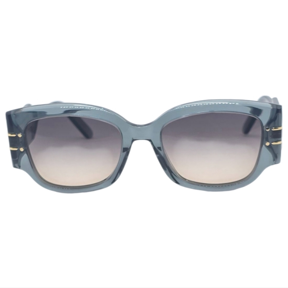 Dior teal Sunglasses with Gold Accents